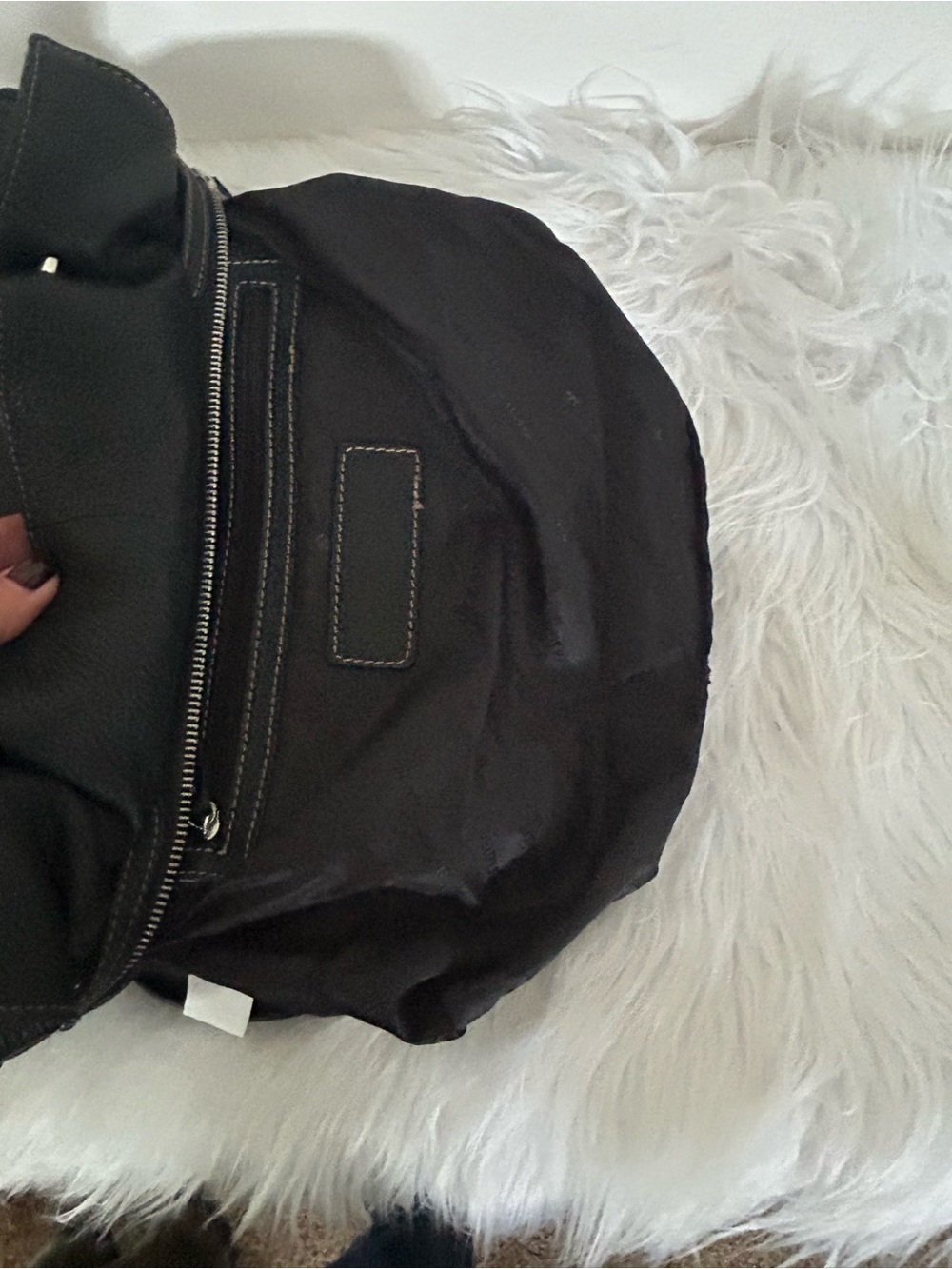 Tignanello Black Leather Shoulder Tote Satchel Multi Pocket Bag everyday tote - Picture 12 of 13